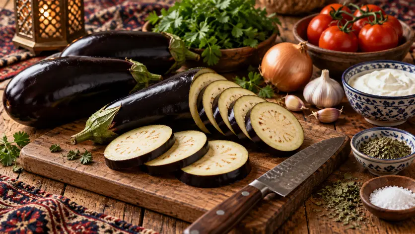 1. A padlizsán előkészítése Mermel recept szerint