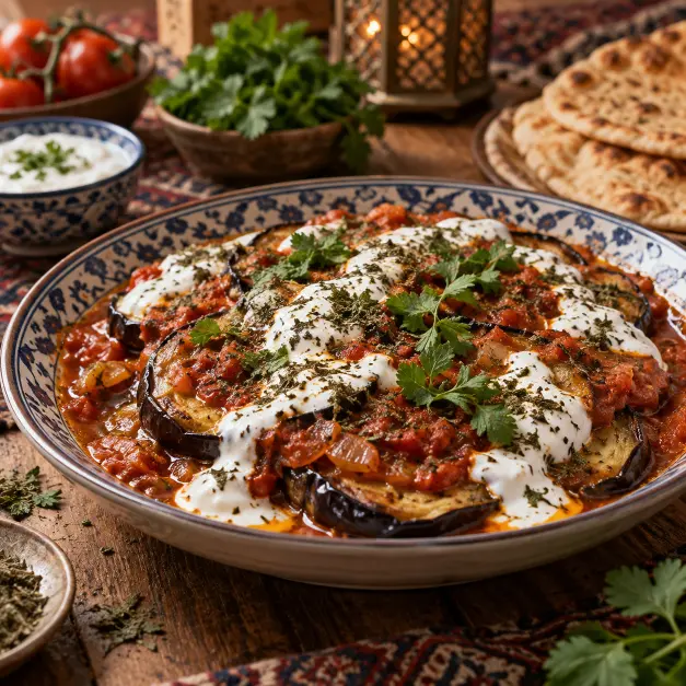 Autentikus afgán Borani Banjan – padlizsán fokhagymás joghurttal